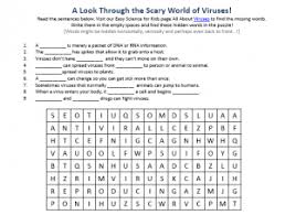 Viruses Worksheet Science For Kids Word Puzzles Cool Words