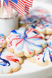 Red White And Blue Shortbread Cookies Recipe Delicious Cookie Recipes Refreshing Desserts Edible Cookies