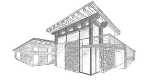 Isaac Trattles 2 Point Perspective Drawing Drawing a single story house with a conventional roof is not difficult when using two point perspective. isaac trattles 2 point perspective