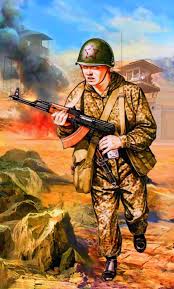 Soviet Naval Infantry Storming An Afghan Airfield Afghanistan War Afghan War Military Art