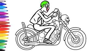 Some of the coloring pages shown here are police moto motorcycle coloring, big boss motorcycle color. Joker Motorcycle Coloring Pages Superheroes Villain Motorbike Bike Coloring Videos For Kids Youtube