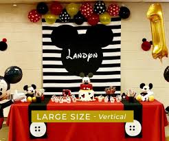 Mickey Mouse Backdrop For Parties Mickey Photo Backdrop Mickey Mouse Backdrop Mickey Mouse Theme Party Mickey Mouse Birthday Decorations