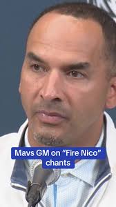Dallas Mavericks GM Nico Harrison talks about how it feels to have an arena  full of people chanting “Fire Nico” #mffl #mavs #lakers #nba