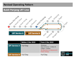 These light rail hours of operation are approximate and may change without notice. Reduced Operations Of Bukit Panjang Lrt During Off Peak Periods From 1 Dec 2019 Land Transport Guru
