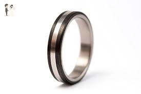 Women S Titanium And Carbon Fiber Ring Modern And Industrial Wedding Band Water Resistant Very Dura Carbon Fiber Rings Industrial Wedding Band Rings For Her