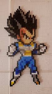 Vegeta Dragon Ball Super Hama Beads In 2020 Anime Dragon Ball Perler Bead Art Perler Bead Templates