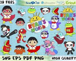Ryan's world, ryan's world svg, ryan's world cartoon characters svg, ryan's world alphabets, cricut svg bundle carevaru. Hello This Is A Digital File For Instant Download Not A Physical Product Please Be Sure To Have The Correct So Ryan Toys 6th Birthday Parties World Party