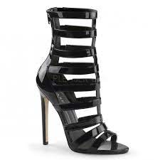 Tutte le recensioni(4) con immagini (0). Stivaletti Aperti Stringati Neri Lucidi Tacco 12 Cm Pleaser Usa Scarpe Donna Rosanerastore