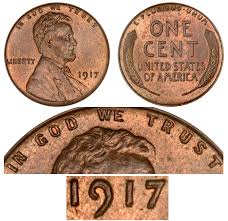 1917 Lincoln Wheat Penny Doubled Die Obverse Coin Value