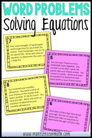 Solving Equations Word Problems Word Problems Solving Equations Graphing Linear Equations