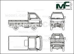 Template branding daihatsu luxio grandmax blueprint coreldraw. Daihatsu Hijet Pick Up 2d Drawing Blueprints Model Copy Daihatsu Piaggio Blueprints