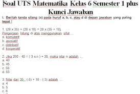 Soal pts matematika kelas 6 semester 2 dan kunci jawaban. Soal Matematika Kelas 6 Semester 1 Dan Kunci Jawaban Kurikulum 2013