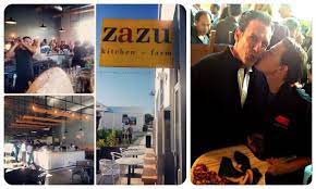 Andre Gets A Kiss From Duskie Estes At The Grand Opening Of Zazu Kitchen Farm At Their New Location At The Barlow In Sebastopol Wines Wine Recipes Sebastopol