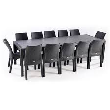 Have To Have It Keter Symphony Milan Patio Dining Set Seats 12 1124 7 Hayneedle Patio Dining Set Outdoor Furniture Sets Outdoor Inspirations