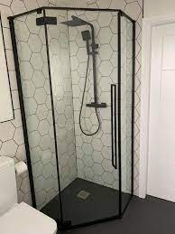 Combined Bathroom Wet Room By Ultimate Wetrooms Ltd Small Bathroom Makeover Bathroom Shower Walls White Hexagon Tile Bathroom