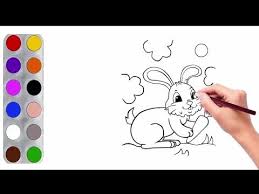 rabbit rabbit coloring drawing rabbit coloring rabbit for kids رسم ارنب ارنب youtube coloring for kids coloring pages artwork