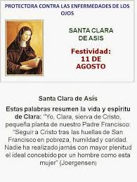 Biografia De San Francisco De Asis Resumen Corto Santa Clara Protectora Contra Enfermedades De La Vista Ojos Oraciones Poderosas Oraciones Para Enfermos Oracion Milagrosa