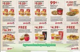 Free Printable Wendys Coupons Wendys Coupons Free Food Coupons Printable Coupons