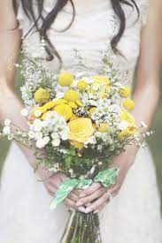Crafty Los Angeles Wedding Ruffled Yellow Bridal Bouquets Wedding Flowers Wedding Los Angeles