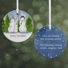 Check spelling or type a new query. Snowman Family Personalized Porcelain Christmas Ornaments 2 Sided Christmas