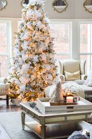 Holiday Home Showcase 2016 Christmas Home Tour Kelley Nan Elegant Christmas Trees White Christmas Tree Decorations Christmas Tree Decorating Tips