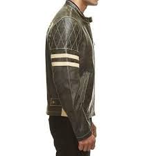 Royal Enfield Mototcycle Genuine Leather Jacket For Men S Biker Drifter V3 Olive Ebay
