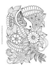 Even if the weather is still brisk or even unseasonably warm, you can't deny the beauty of this coloring page!<br /> <br /> <em>in the designer's words: Free Printable Spring Coloring Pages For Adults Coloring And Drawing