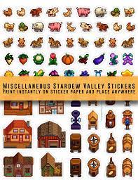 Stardew Valley Stickers Animals Crops Farm Video Game Stickers Character Stickers Stardew Valley Stardew Valley Farms Cute Stickers
