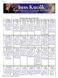 Kalender liturgi katolik bulan maret 2021. Kalender Liturgi