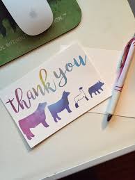 Livestock Thank You Cards 4x6 Flat Qty 5 By Carouseldesign Thank You Cards Cards Showmanship