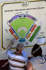 Baseball Fans Locate Their Seats On Map Editorial Stock