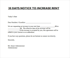 Say clearly that the tenant has to move out as soon as the 3 days are up. Free 8 Sample Rent Increase Letter Templates In Pdf Ms Word