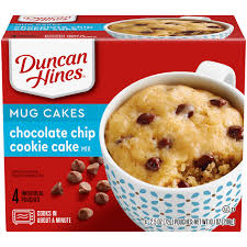 Bake 28 to 31 minutes or until toothpick inserted in center comes out clean. Duncan Hines Mug Cakes Chocolate Chip Cookie Cake Mix 4 2 5 Oz Pouches Walmart Com Walmart Com