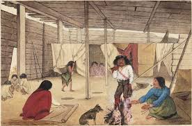 Interior Of A Coast Salish Longhouse 1864 Northwest Coast Culture Art Coast