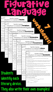 Figurative Language Worksheet Packet Pdf And Digital Distance Learning Figurative Language Worksheet Language Worksheets Figurative Language