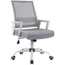 Office Furniture Accessories White Devoko Office Chair Ergonomic Mid Back Swivel Mesh Desk Chair Height Adjustable Lumbar Support Computer Chair With Armrest Chairs Sofas