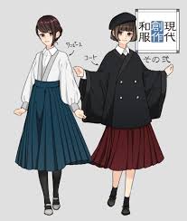 花月 on twitter アニメの服装 日本のファッション 和風 洋服