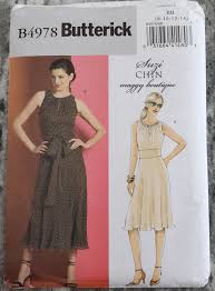 Buy BUTTERICK 4978 Suzi Chin Maggy Boutique Dress Sewing Pattern Size 8-14-  UNCUT Online in India