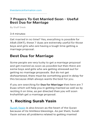You can say these marriage prayers alone or together with your husband or wife. 7 Prayers To Get Married Soon Useful Best Dua For Marriage Surah Islamic Ethics