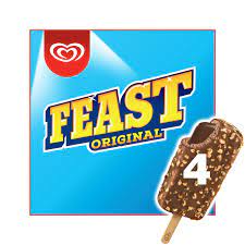 Visit calorieking to see calorie count and nutrient data for all portion sizes. Feast Original Chunky Chocolate Ice Cream Stick 4 X 90 Ml Ice Cream Cones Sticks Bars Iceland Foods