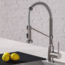 Kitchen cabinet ratings for 2021. Kraus Kpf 1610ss Bolden 18 Inch Commercial Kitchen Faucet With Dual Function Pull Down Sprayhead In All Brite Finish Stainless Steel Amazon Com