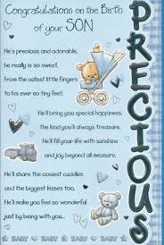 Baby Boy Birth Son Embossed Card Congratulations On The Birth Of Your Son Baby Boy Poems Congratulations Quotes Baby Quotes