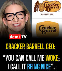 Cracker Barrel CEO, Julie Felss Masino is facing backlash after revealing  what some call a new WOKE logo after 47 years of successful business. She  expressed people love their new rebrand: “Honestly,