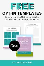 Free Lead Magnet Templates Canva Fallon Travels Lead Magnet Templates Best Instagram Stories