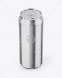 Glossy Metallic Can W Matte Finish Mockup In Can Mockups On Yellow Images Object Mockups