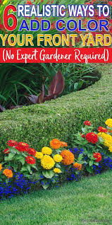 Learn How To Add Color To Front Yard Landscaping That Is Affordable And Realistic These Six Landsc Colorful Landscaping Landscaping With Rocks Landscape Plans
