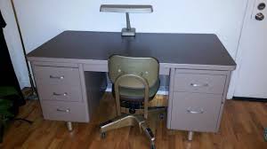I Found This Tanker Desk On Craigslist With The Tanker Chair And Lamp For 150 The Chairs Alone Fo For That The Desks For No Desk Tanker Desk Office Furniture