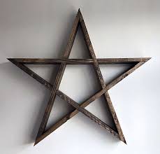 Star Shelf Pentagram Shelf Star Decor Geometric Shelf Crystals Floating Display Shelf Wood Wall Art W Goth Home Decor Geometric Shelves Winter Furniture