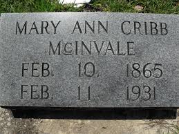 Mary Ann Cribb McInvale (1865-1931)
