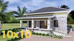 Three bedroom 3d house plan. 3 Bedroom House Plans 10x10 Meter 33x33 Feet Pro Home Decors